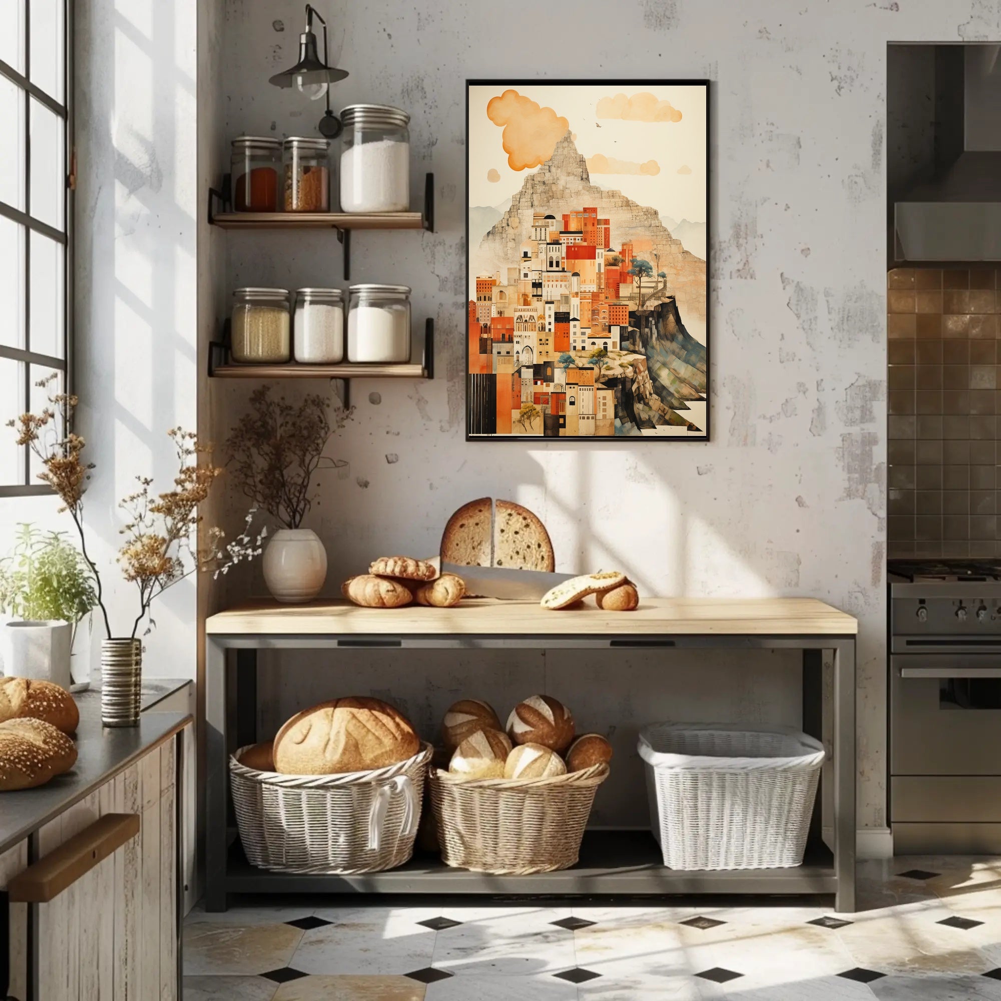 Ancient Cultural Harmony Scenic Artistic Poster PosterGoat