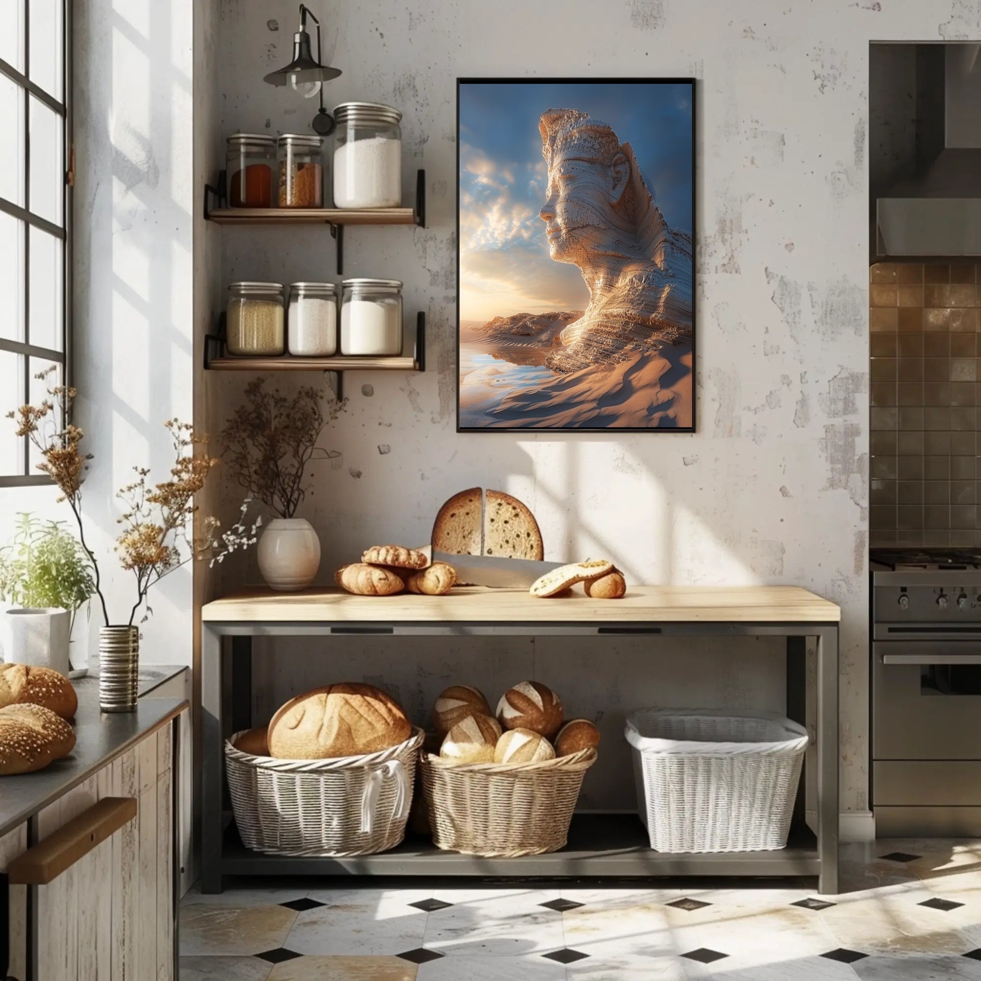 Ancient Desert Sculpture Art - Abstract, Artistic, or Pop Culture Poster PosterGoat