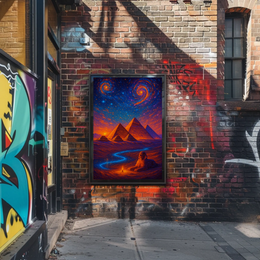 Ancient Egypt Cosmic Dreamscape Cultural or Heritage Poster PosterGoat