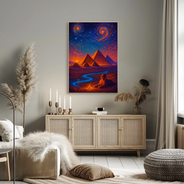 Ancient Egypt Cosmic Dreamscape Cultural or Heritage Poster PosterGoat