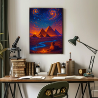 Ancient Egypt Cosmic Dreamscape Cultural or Heritage Poster PosterGoat