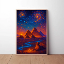 Ancient Egypt Cosmic Dreamscape Cultural or Heritage Poster PosterGoat