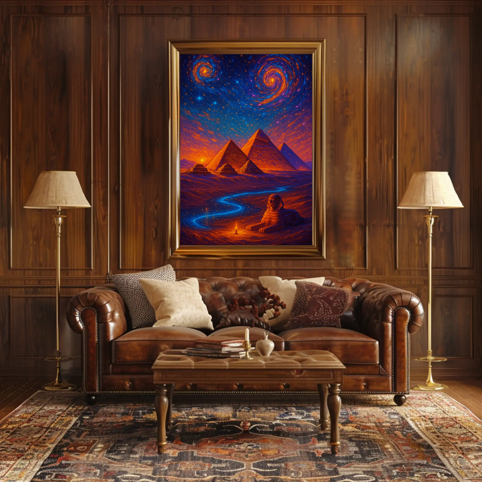 Ancient Egypt Cosmic Dreamscape Cultural or Heritage Poster PosterGoat