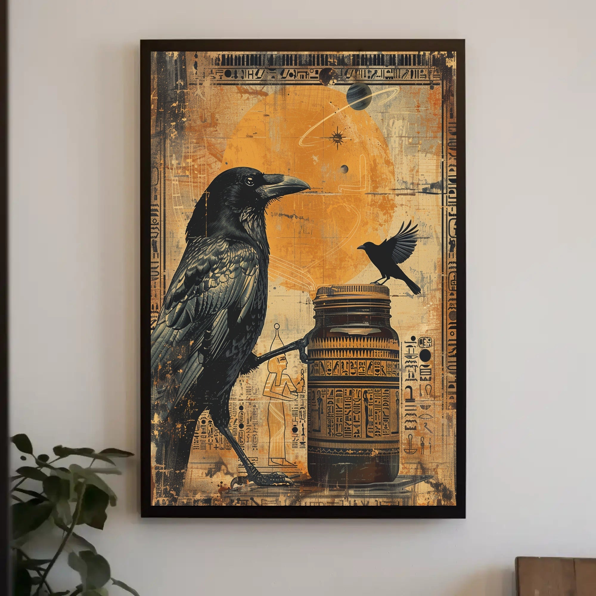 Ancient Egyptian Cosmic Symbols Artistic Poster PosterGoat