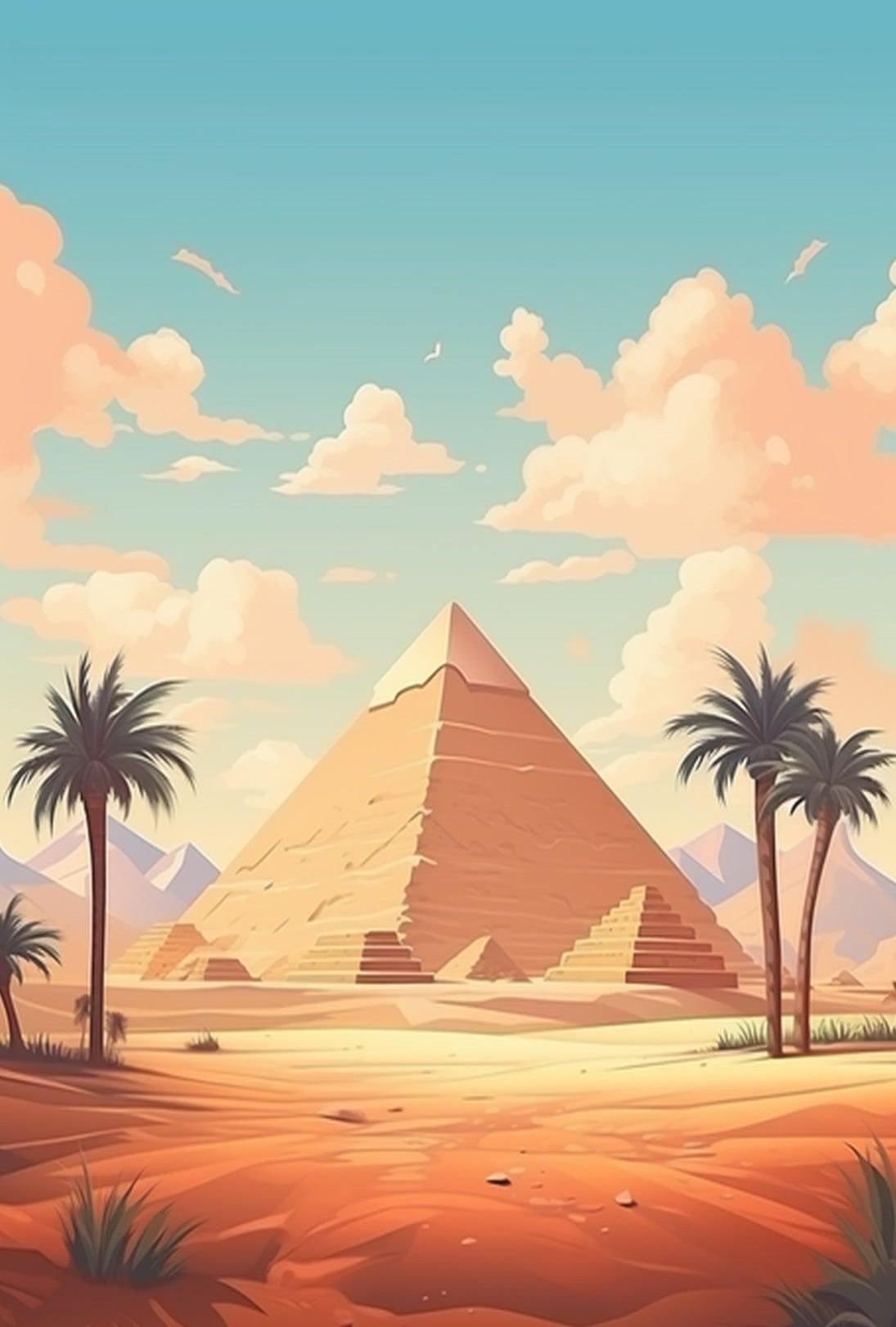 Ancient Egyptian Desert Scene Cultural Heritage Poster PosterGoat