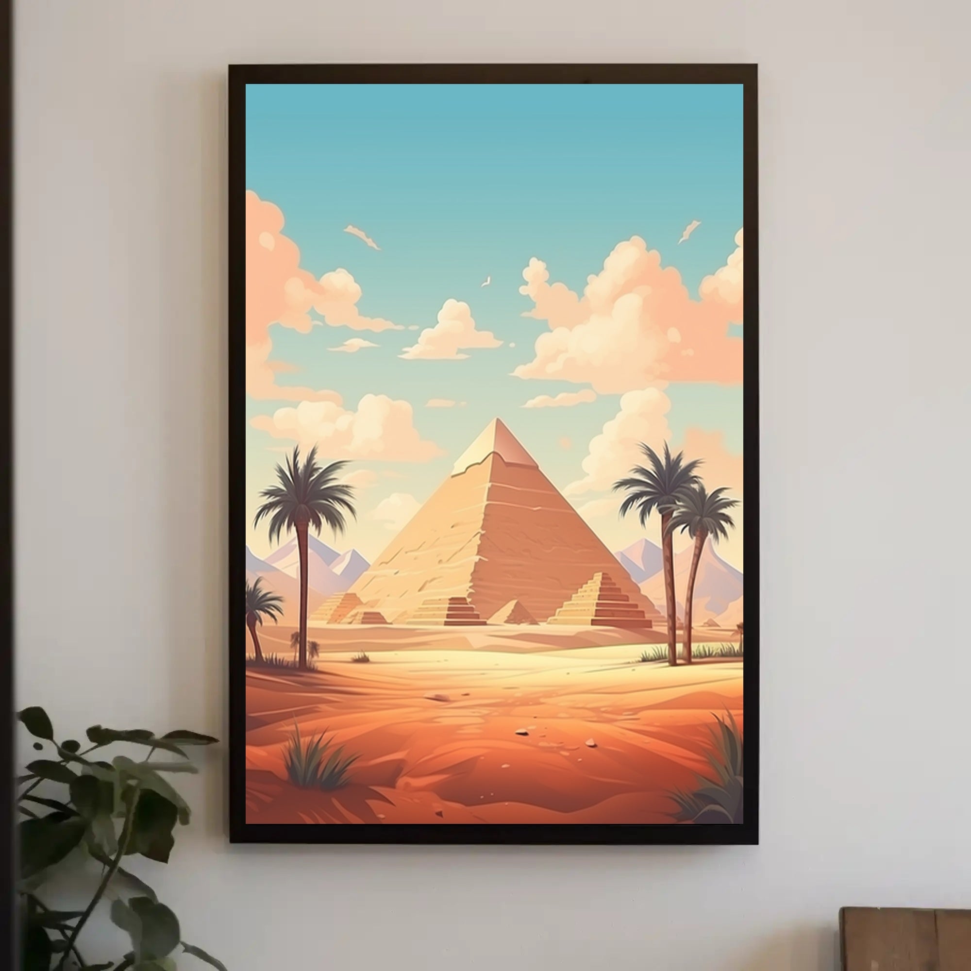 Ancient Egyptian Desert Scene Cultural Heritage Poster PosterGoat
