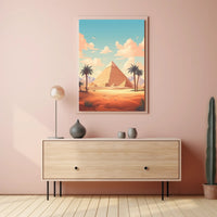 Ancient Egyptian Desert Scene Cultural Heritage Poster PosterGoat