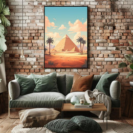 Ancient Egyptian Desert Scene Cultural Heritage Poster PosterGoat