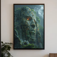 Ancient Face Ruins Adventure - Cultural or Heritage Poster PosterGoat
