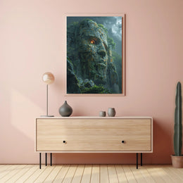 Ancient Face Ruins Adventure - Cultural or Heritage Poster PosterGoat