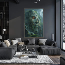 Ancient Face Ruins Adventure - Cultural or Heritage Poster PosterGoat