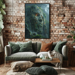Ancient Face Ruins Adventure - Cultural or Heritage Poster PosterGoat