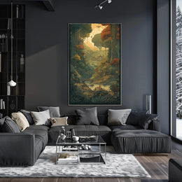 Ancient Fantastical Forest Landscape Cultural or Heritage Poster PosterGoat