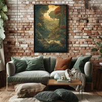Ancient Fantastical Forest Landscape Cultural or Heritage Poster PosterGoat
