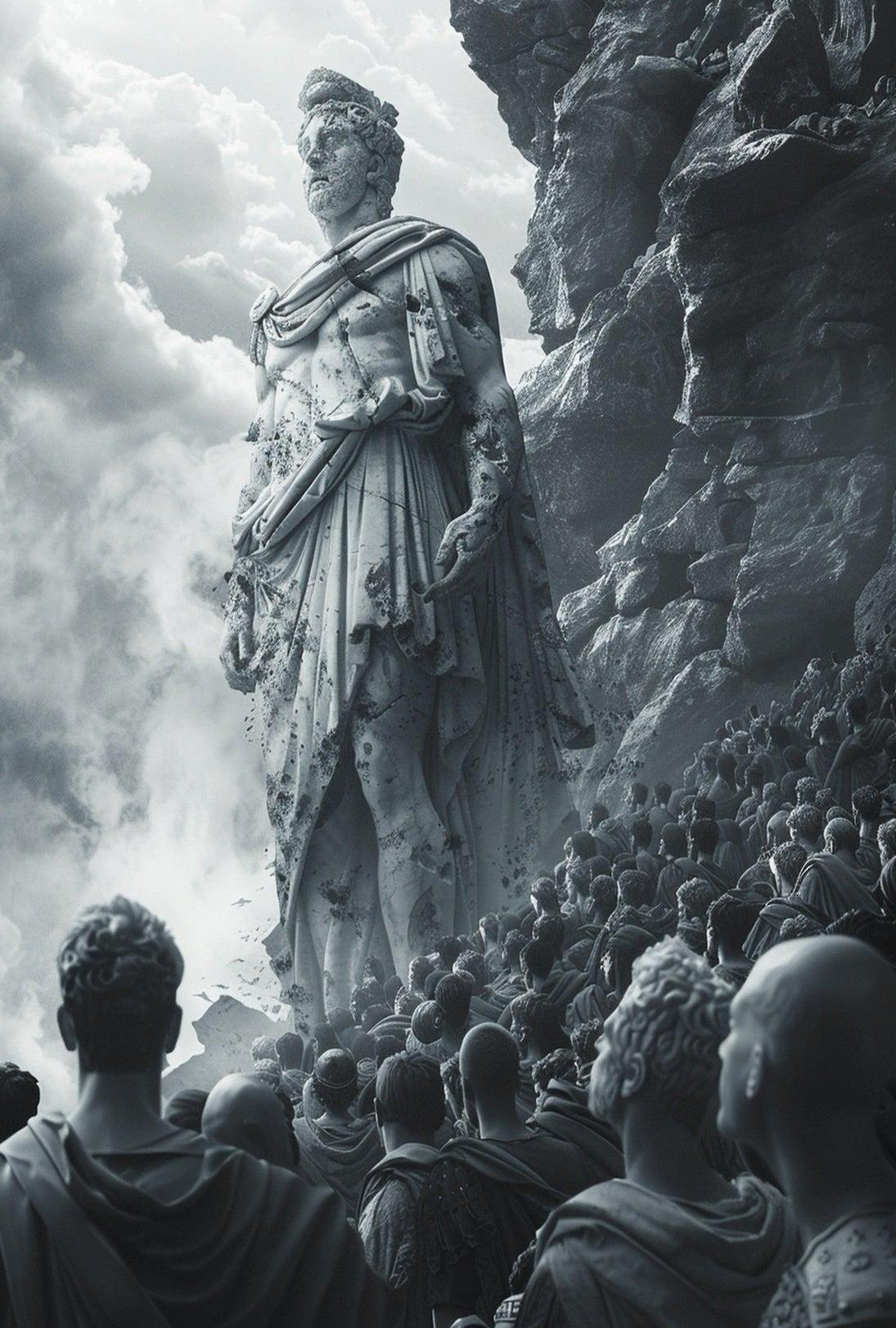 Ancient Monumental Statue Art Cultural Heritage Poster PosterGoat