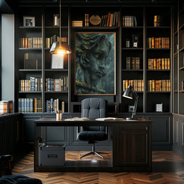 Ancient Mystical Stone Sculpture Photorealistic Fantasy Mythology Poster PosterGoat