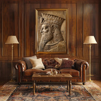 Ancient Persian Stone Relief Art Cultural or Heritage Poster PosterGoat