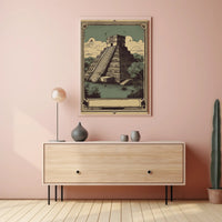 Ancient Pyramid Illustration Poster PosterGoat