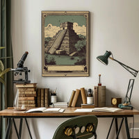 Ancient Pyramid Illustration Poster PosterGoat