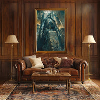 Ancient Skeleton Tomb Scene in Fantasy Heritage Poster PosterGoat