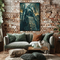 Ancient Skeleton Tomb Scene in Fantasy Heritage Poster PosterGoat