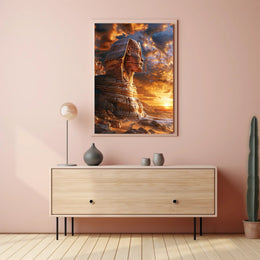 Ancient Sphinx Sunset: A Cultural or Heritage Poster PosterGoat