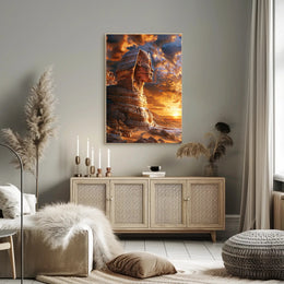Ancient Sphinx Sunset: A Cultural or Heritage Poster PosterGoat