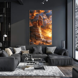 Ancient Sphinx Sunset: A Cultural or Heritage Poster PosterGoat