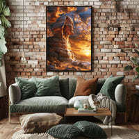 Ancient Sphinx Sunset: A Cultural or Heritage Poster PosterGoat