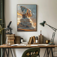 Ancient Tech Fusion: Epic Sci-Fi Sphinx Futuristic Sci-Fi Poster PosterGoat