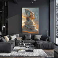 Ancient Tech Fusion: Epic Sci-Fi Sphinx Futuristic Sci-Fi Poster PosterGoat
