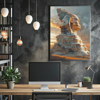 Ancient Tech Fusion: Epic Sci-Fi Sphinx Futuristic Sci-Fi Poster PosterGoat