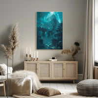 Ancient Underwater Temple Exploration Artistic and Pop Culture Poster PosterGoat