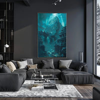 Ancient Underwater Temple Exploration Artistic and Pop Culture Poster PosterGoat
