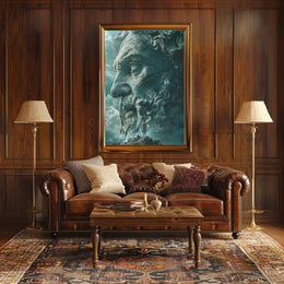 Ancient Wisdom: Divine Contemplation in Heritage Poster PosterGoat