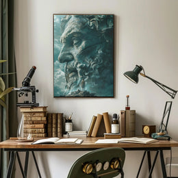 Ancient Wisdom: Divine Contemplation in Heritage Poster PosterGoat