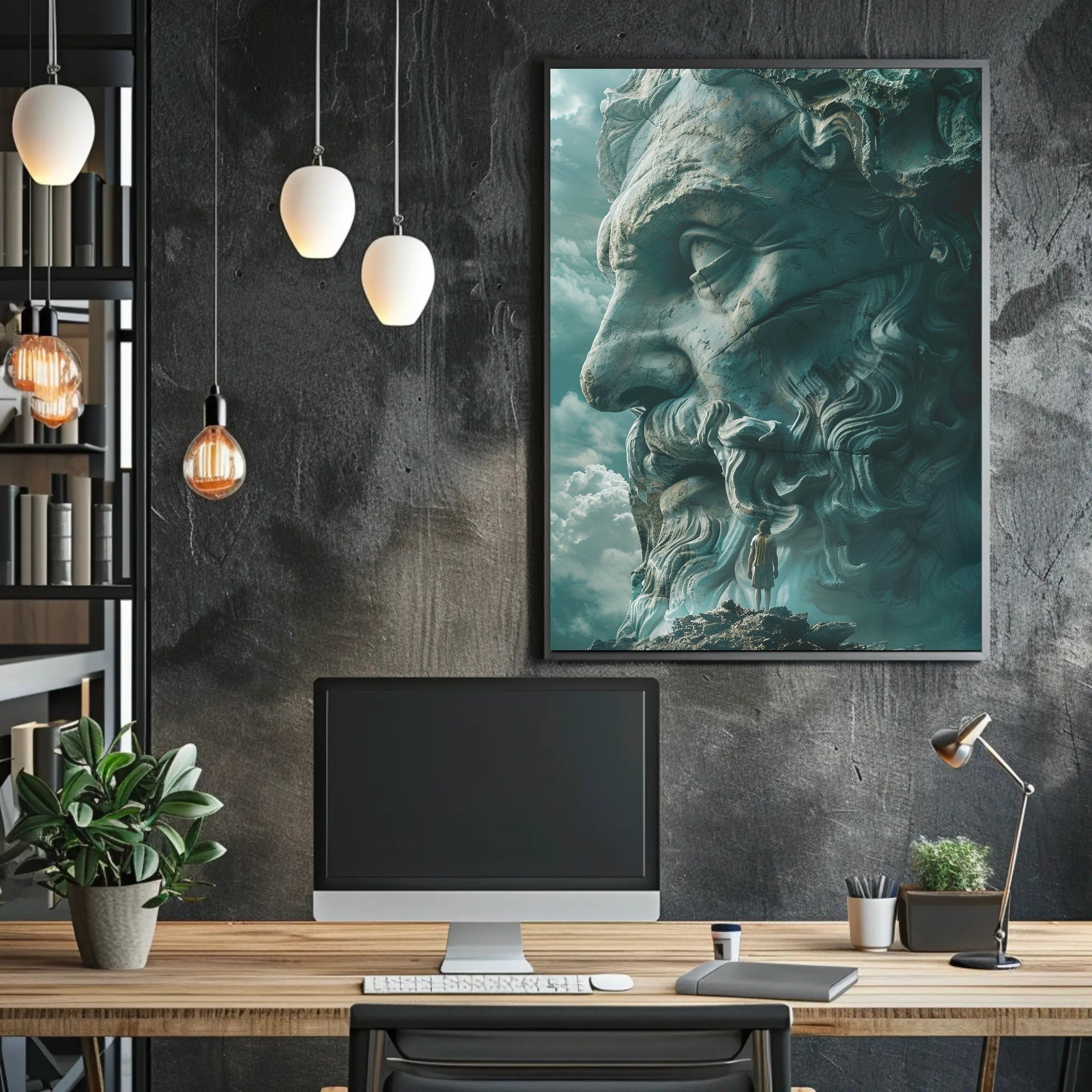 Ancient Wisdom: Divine Contemplation in Heritage Poster PosterGoat