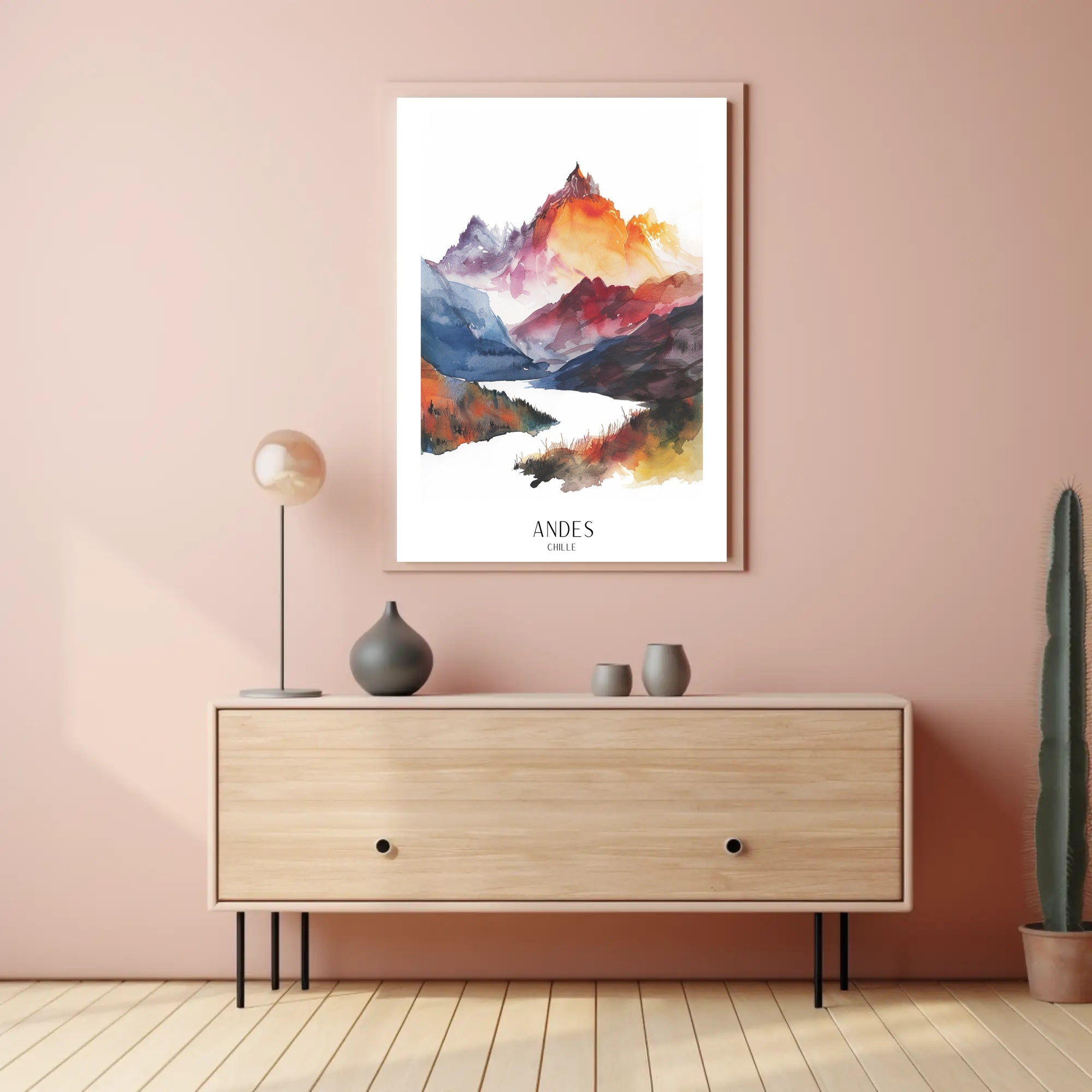 Andes Sunrise Travel Poster PosterGoat