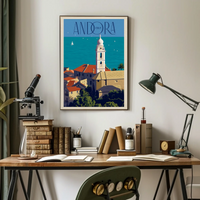 Andora Italy Scenic Coast Travel Poster PosterGoat