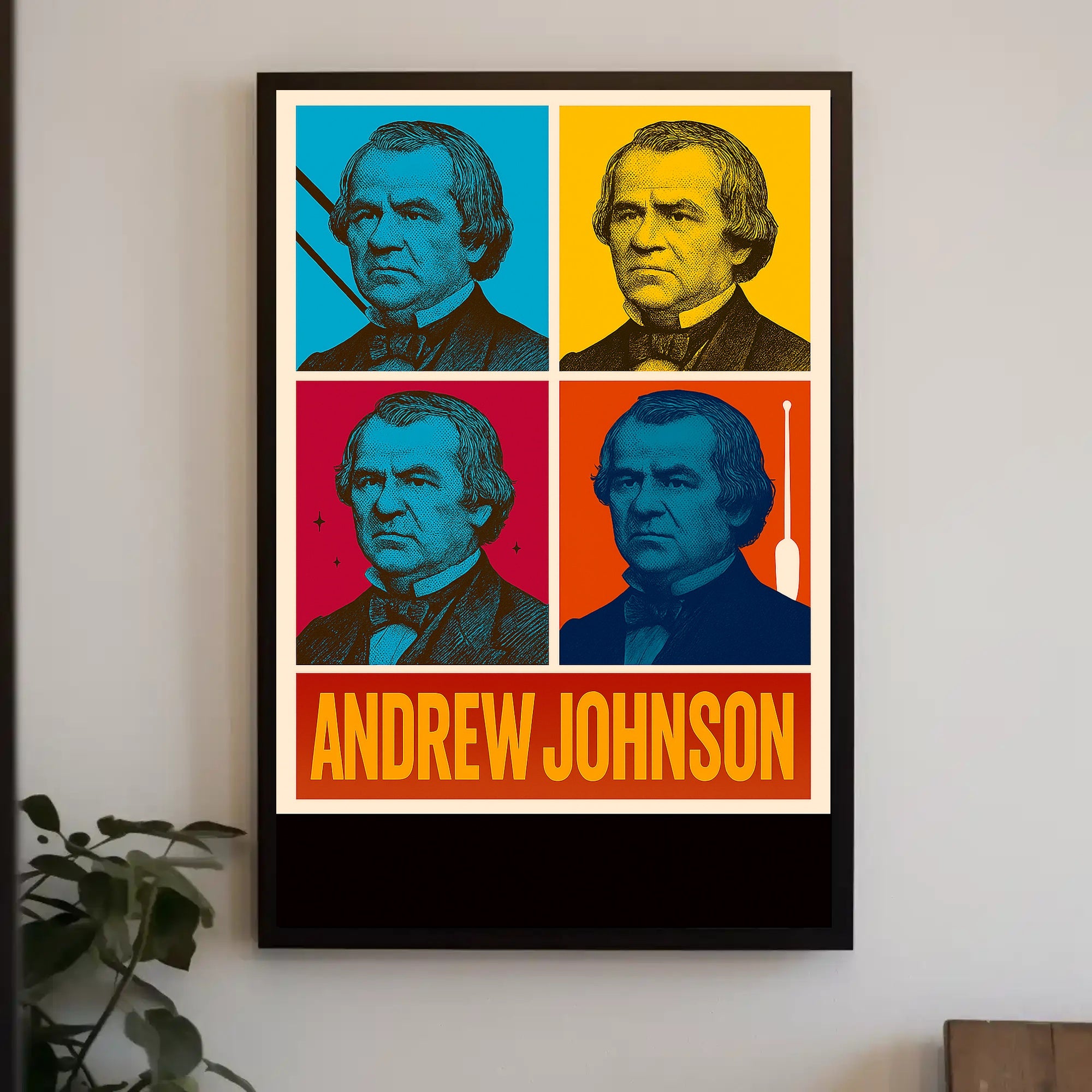 Andrew Johnson 17th President Wall Art Print PosterGoat
