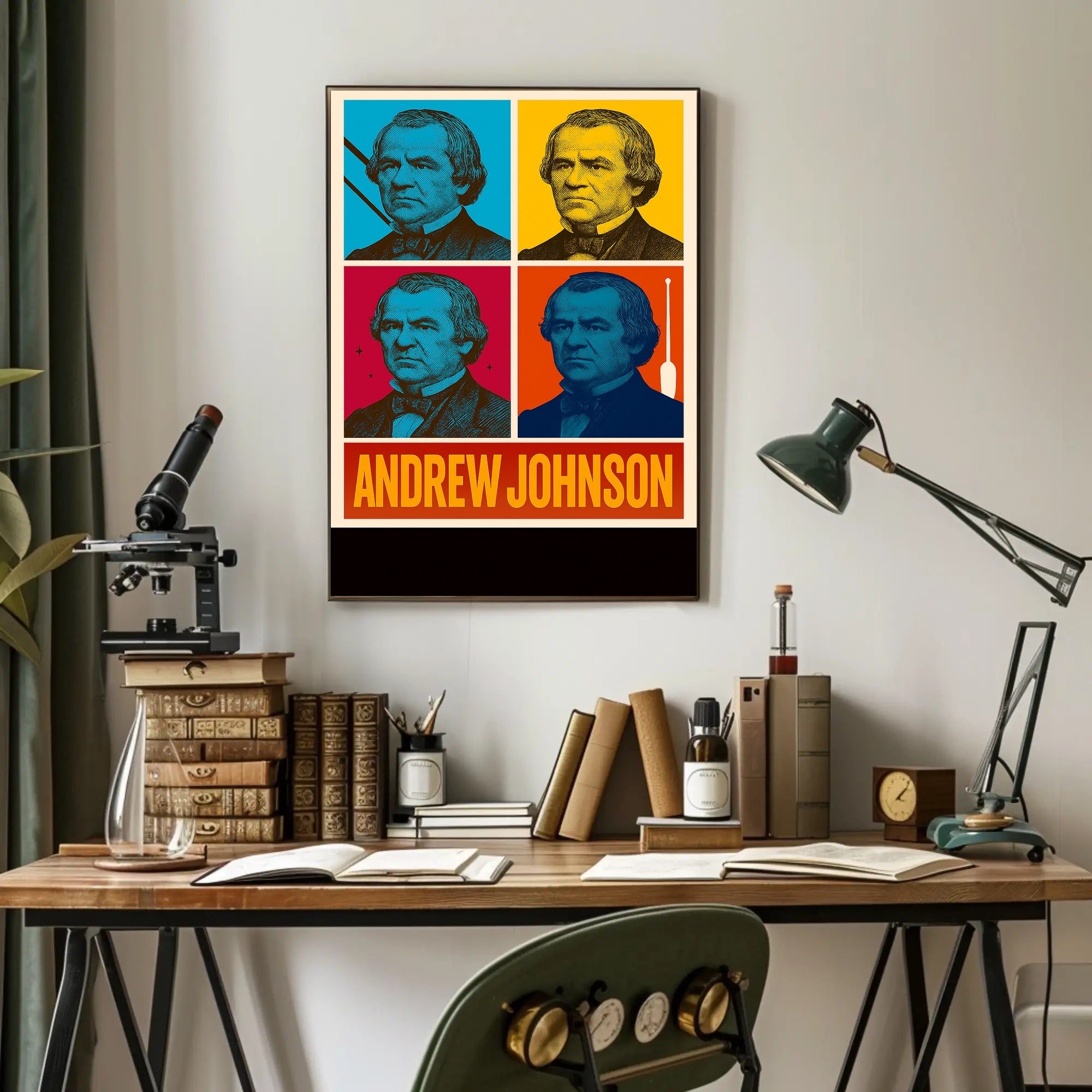 Andrew Johnson 17th President Wall Art Print PosterGoat