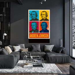 Andrew Johnson 17th President Wall Art Print PosterGoat