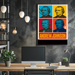 Andrew Johnson 17th President Wall Art Print PosterGoat