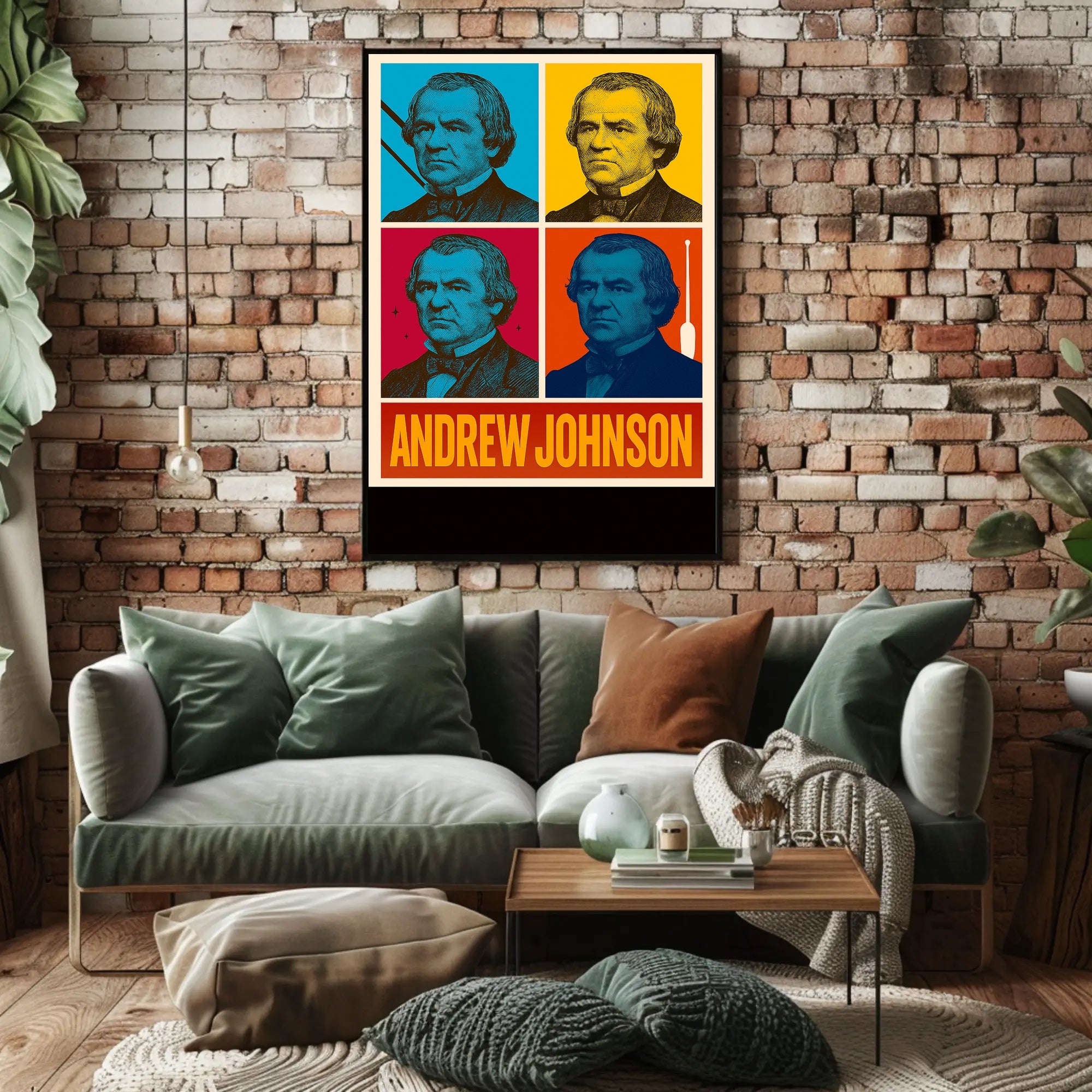 Andrew Johnson 17th President Wall Art Print PosterGoat