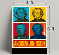 Andrew Johnson 17th President Wall Art Print PosterGoat