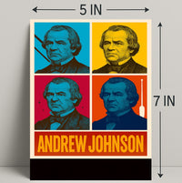 Andrew Johnson 17th President Wall Art Print PosterGoat