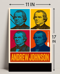 Andrew Johnson 17th President Wall Art Print PosterGoat