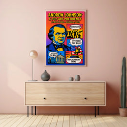 Andrew Johnson Pop Art Historical Presidential Poster PosterGoat