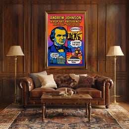 Andrew Johnson Pop Art Historical Presidential Poster PosterGoat