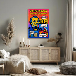 Andrew Johnson Pop Art Historical Presidential Poster PosterGoat